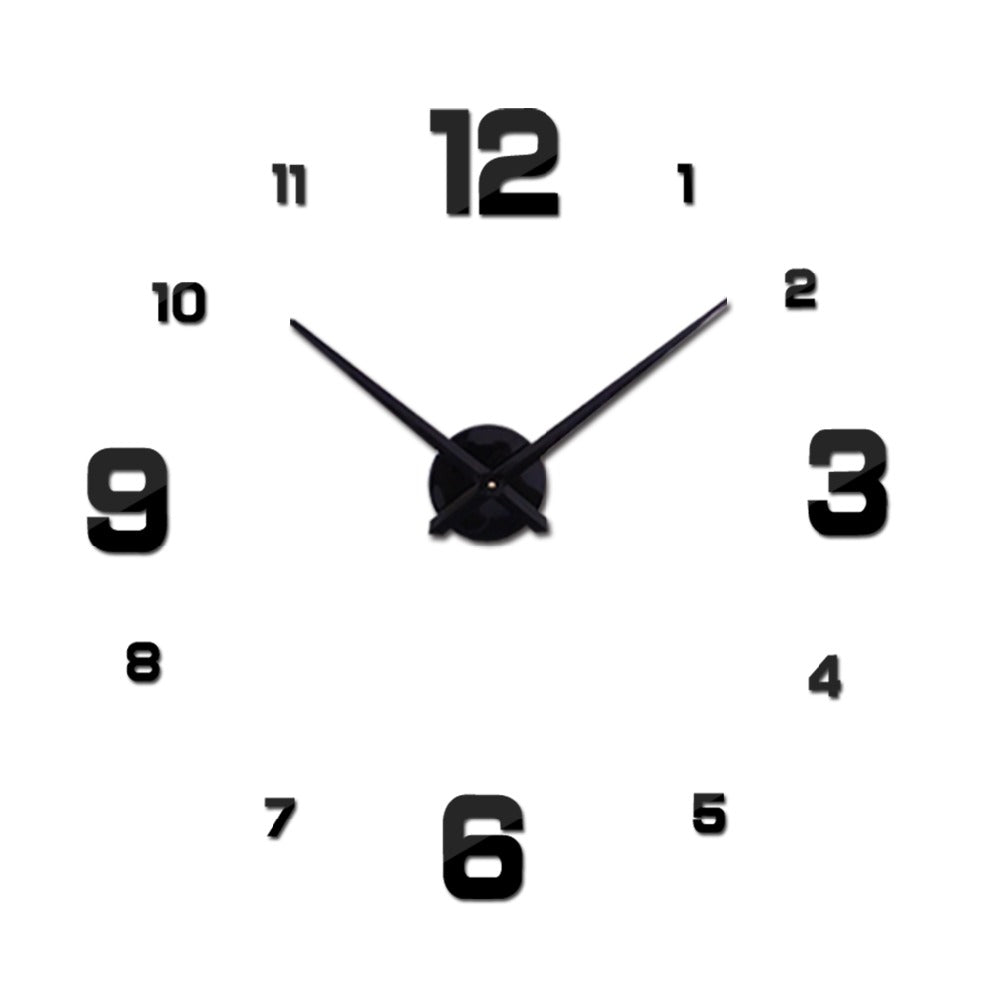 Hot Sale New Wall Clock Clocks Watch Stickers Diy 3d Acrylic Mirror Home Decoration Quartz Balcony/courtyard Needle europe
