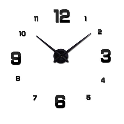 Hot Sale New Wall Clock Clocks Watch Stickers Diy 3d Acrylic Mirror Home Decoration Quartz Balcony/courtyard Needle europe