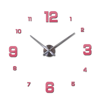 Hot Sale New Wall Clock Clocks Watch Stickers Diy 3d Acrylic Mirror Home Decoration Quartz Balcony/courtyard Needle europe