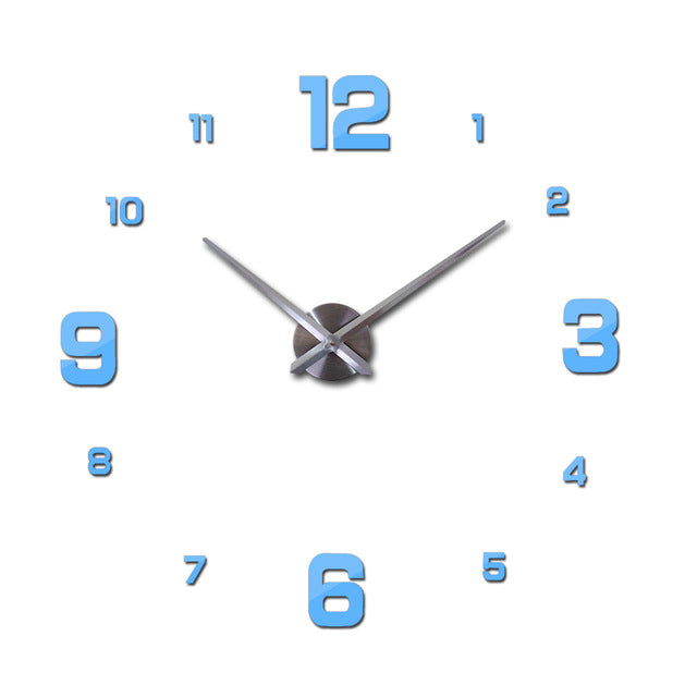 Hot Sale New Wall Clock Clocks Watch Stickers Diy 3d Acrylic Mirror Home Decoration Quartz Balcony/courtyard Needle europe