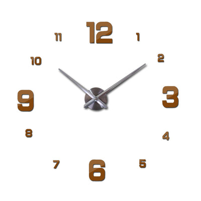 Hot Sale New Wall Clock Clocks Watch Stickers Diy 3d Acrylic Mirror Home Decoration Quartz Balcony/courtyard Needle europe